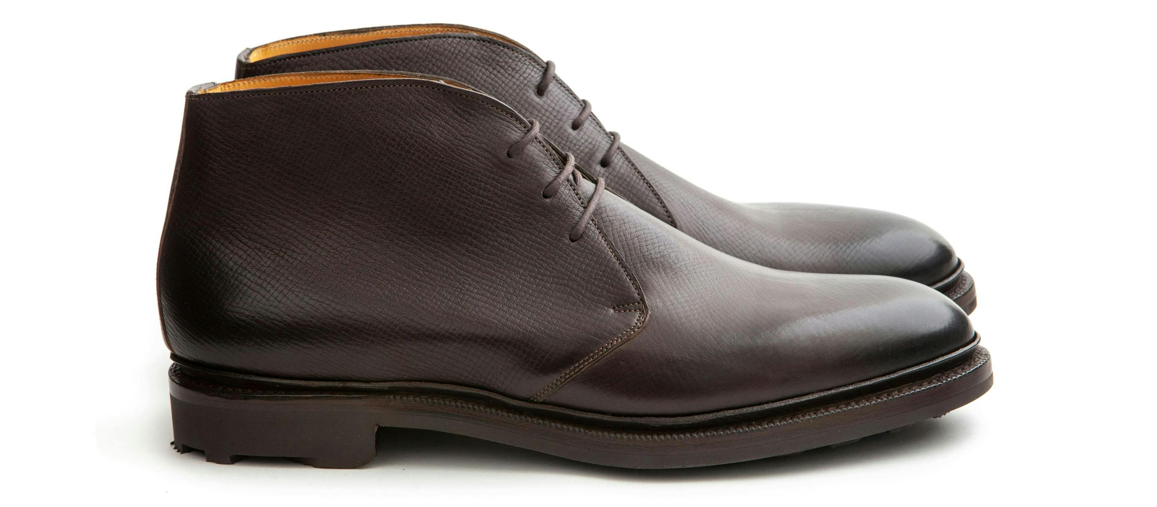 Side view of an Edward Green Banbury in Dark Brown Utah.