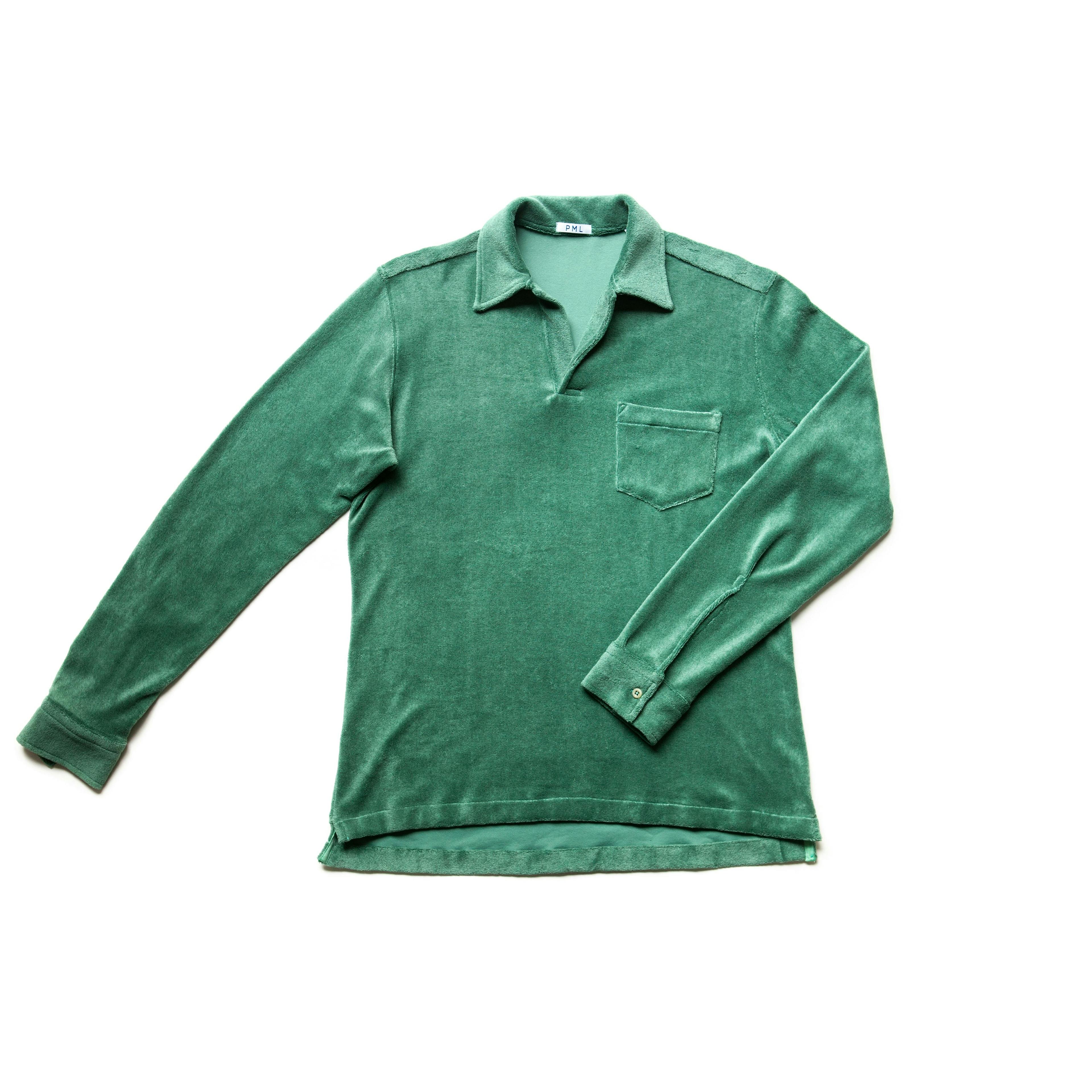 PML Long Sleeve Polo – Green Chenille