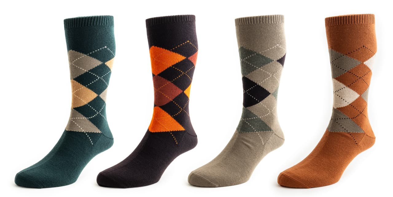 Bresciani Argyle Socks – Wool