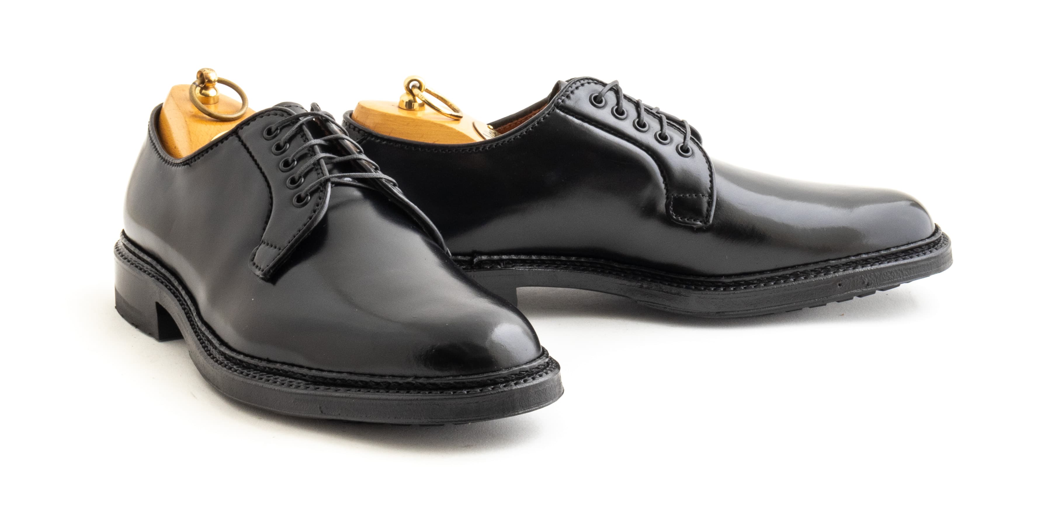 Alden Plain Toe Blucher – Black