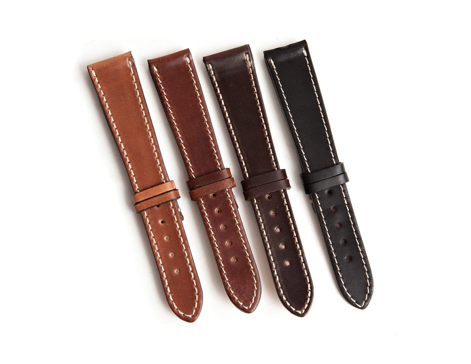 Leffot Shell Cordovan Watch Strap – Contrast Stitch