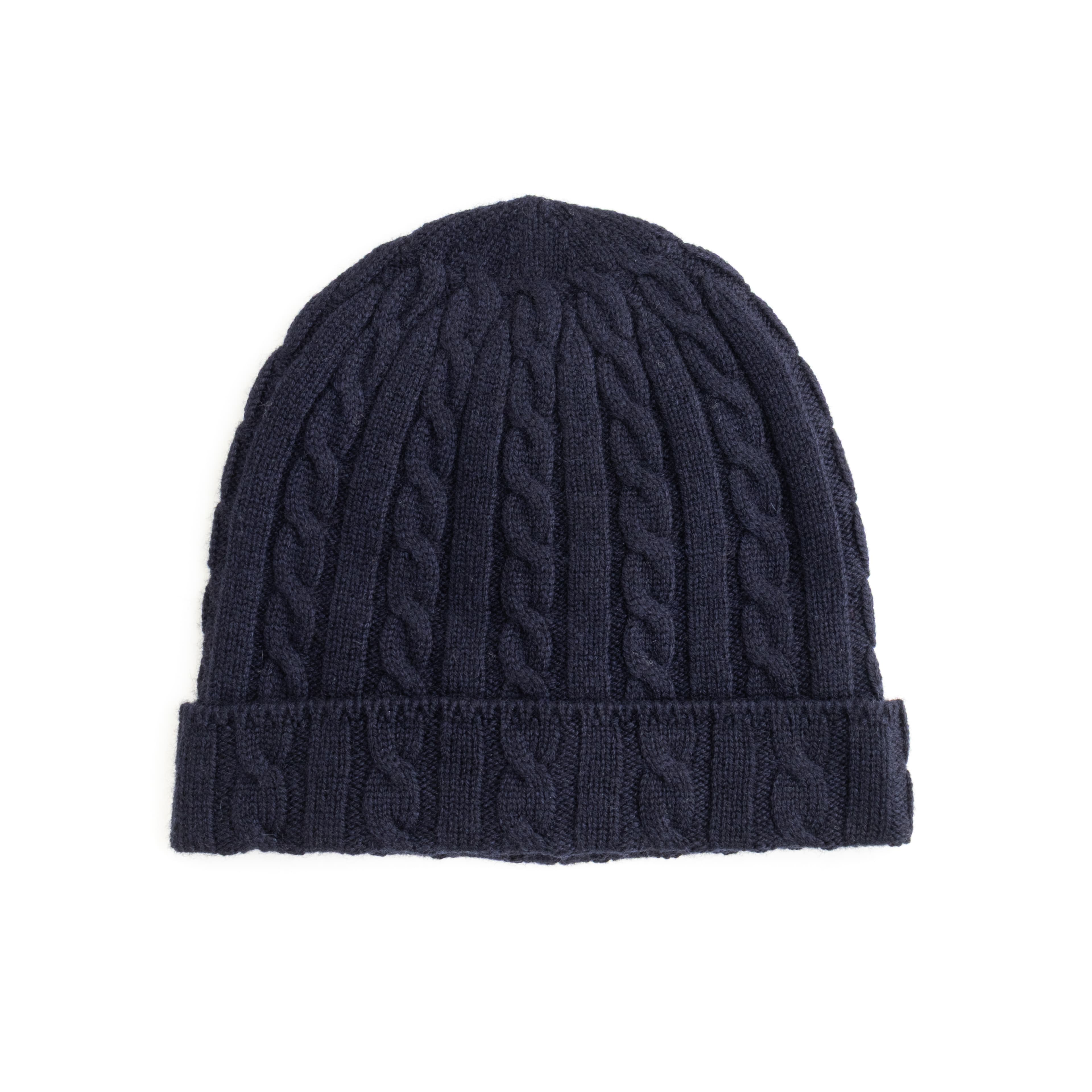 Alan Paine Cashmere Beanie – Dark Navy
