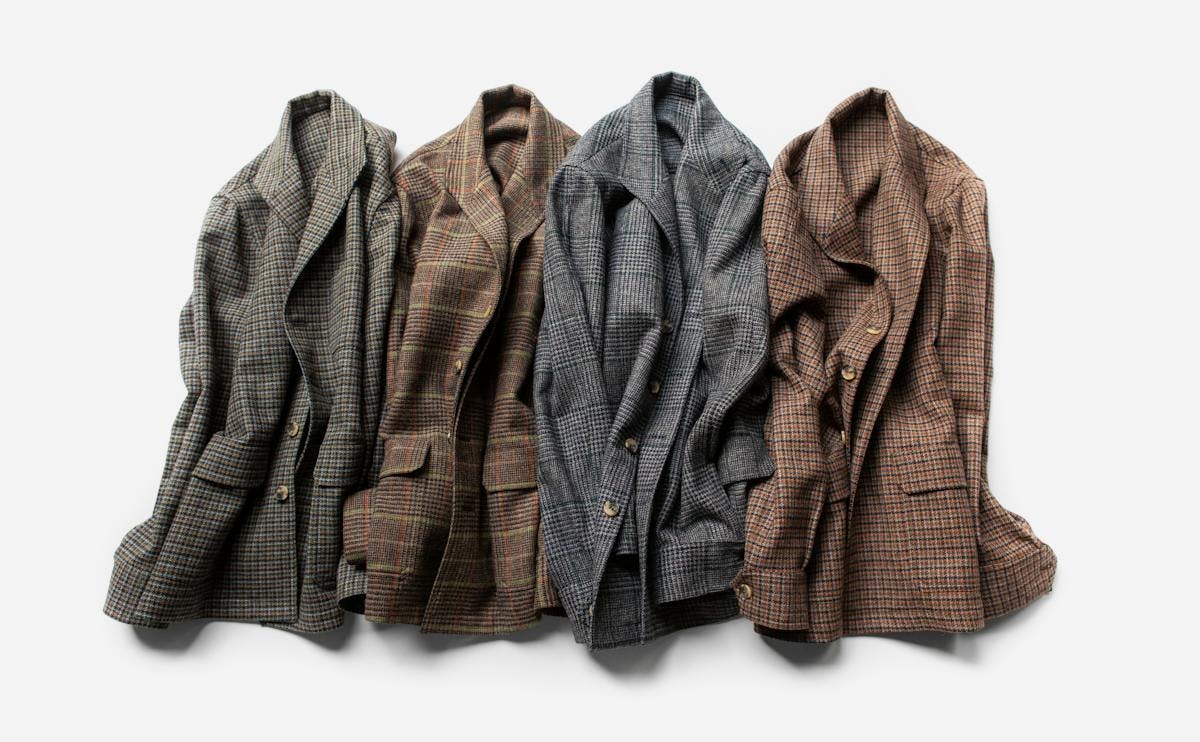 Four Justo Gimeno Teba jackets made from Fox Tweed.