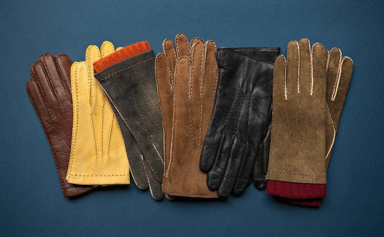 Six pairs of Thomas Riemer gloves.