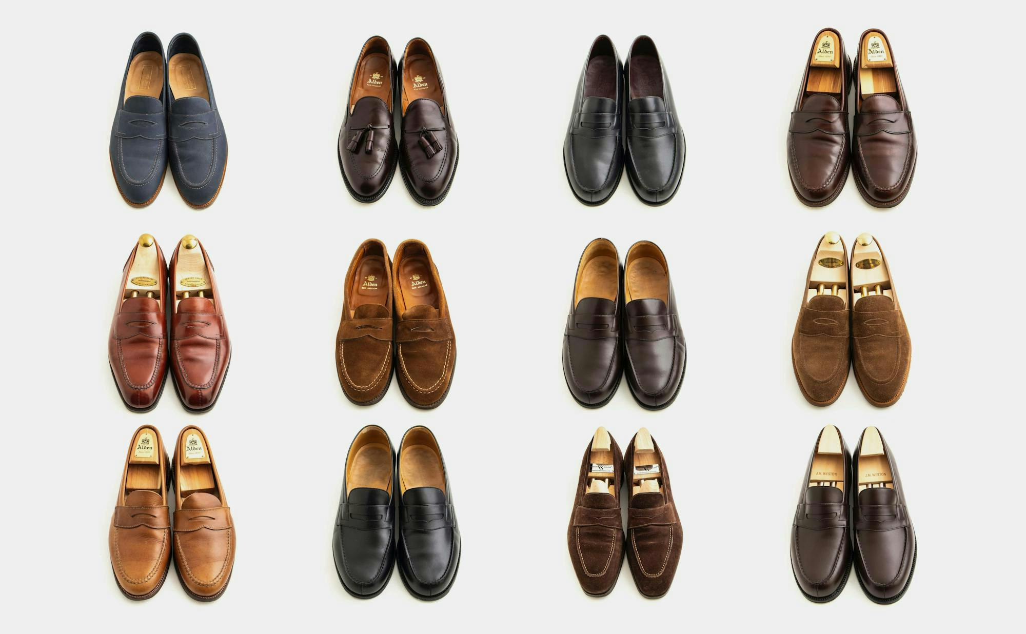 Twelve pre-owned loafers.