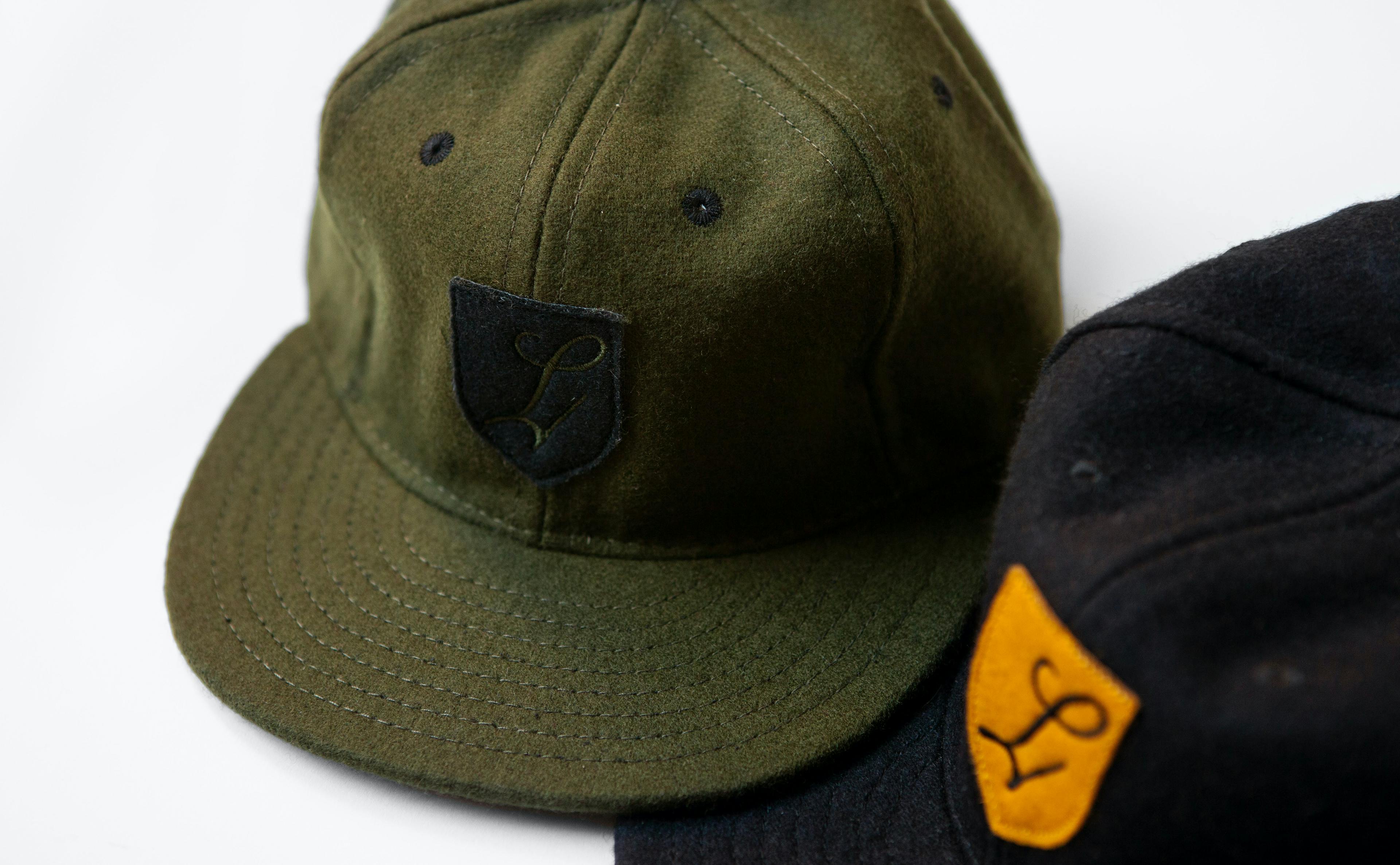 Two wool baseball caps from Ebbets.